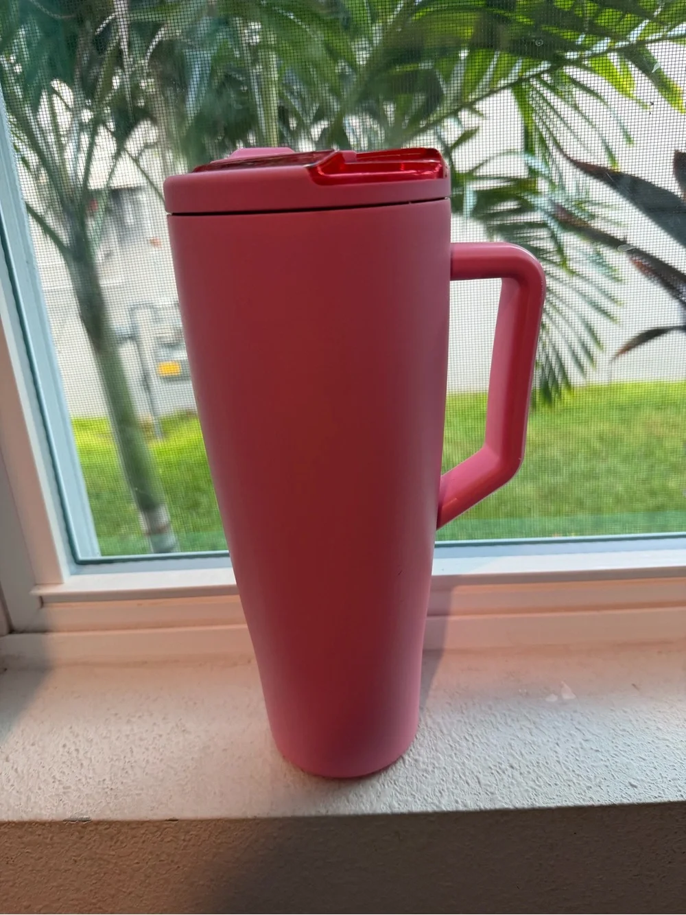 BrüMate Pink Insulated Travel Mug with Handle